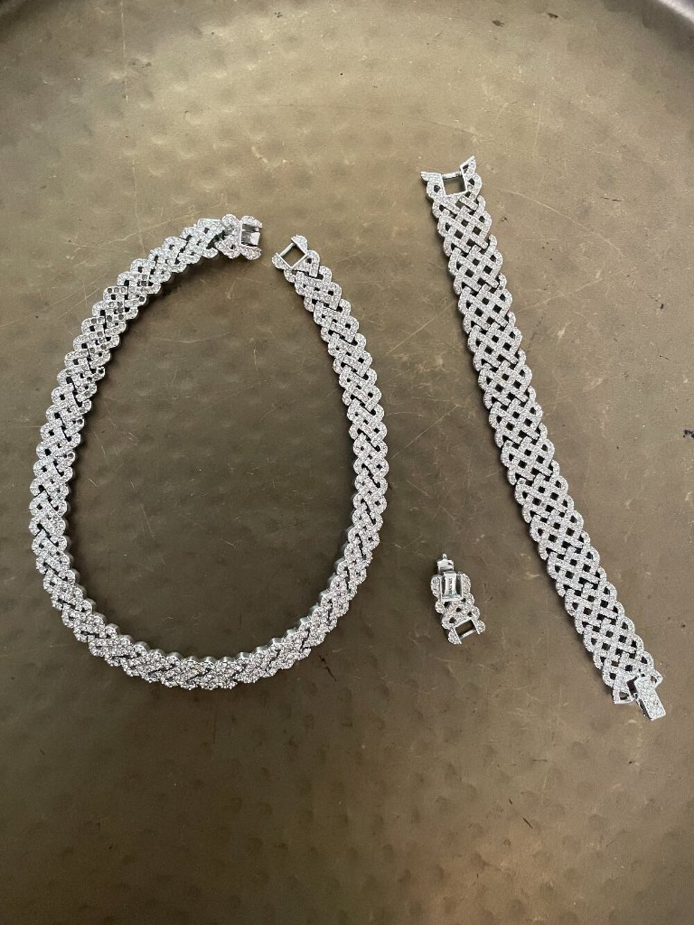 Swarovski Diamanta Pavé Crystal Necklace & Bracelet Set